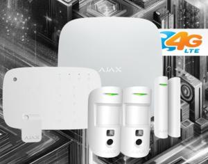 KIT AJAX con Panel AJ-HUB2-4G W Alarma profesional Comunicación Ethernet y dual SIM 4G/GPRS