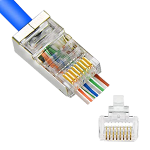    Conectores EZ-RJ45 FTP CAT 5E para crimpar