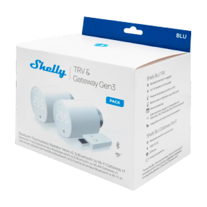     Shelly BLU TRV x2 + Shelly Blu Gateway Gen3 WiFi 2.4 GHz IEEE802.11 b/g/n / Bluetooth
