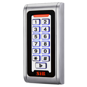 Control de acceso autónomo para interior Acceso por teclado y EM RFID Salida relay, alarma y timbre