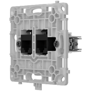       Enchufe Ethernet con dos puertos Compatible con cables CAT.6 y CAT.5e
