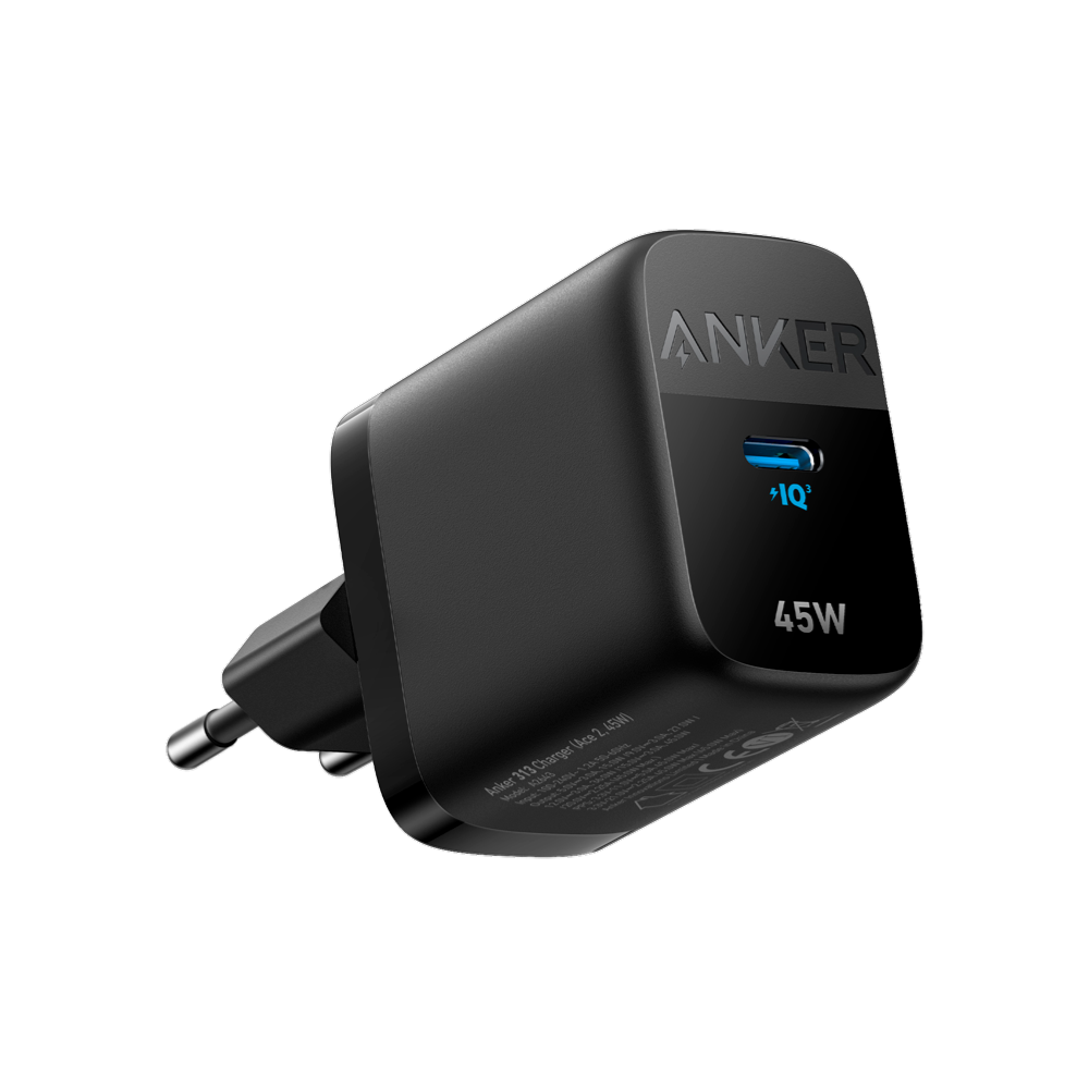 ANK-313-WCHARGER-45W1C-B Anker Cargador USB Potencia 45W Carga rápida  Salida USB-C (IQ3.0 y PPS 1.0