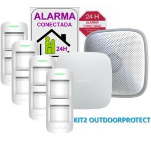  Alarma profesional AJAX con  Ethernet y GPRS, Sirena y detección para exterior