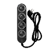     Shelly Power Strip 4 Gen4 Black Regleta inteligente con 4 tomas independientes