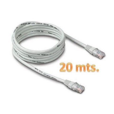 CABLE RED LATIGUILLO RJ45 UTP CAT 5E AWG24, 20M