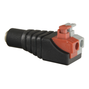 Conector DC MACHO de fácil conexionado Salida +/ de 2 terminales