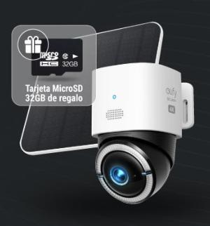      Cámara 4G LTE / Wifi Eufy by Anker 4K | Full Night color | IR 10m | LED blanco