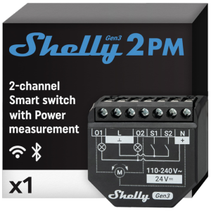     Shelly 2PM Gen3 WiFi 2.4 GHz IEEE802.11 b/g/n / Bluetooth