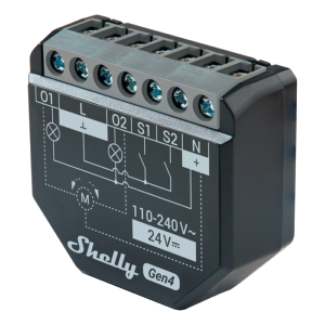     Relé Shelly 2PM Gen4 Controlador de persianas / toldos