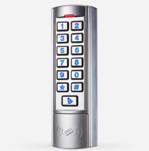 Control de acceso autónomo Acceso por teclado y RFID Salida relé, alarma y timbre