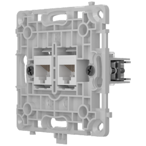      Enchufe Ethernet con dos puertos Compatible con cables CAT.6 y CAT.5e