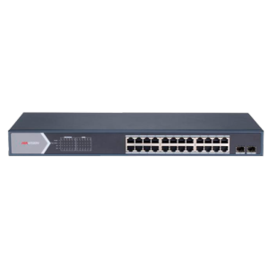      Switch PoE Hikvision 24 puertos RJ45 GE + 2 puertos Gigabit SFP