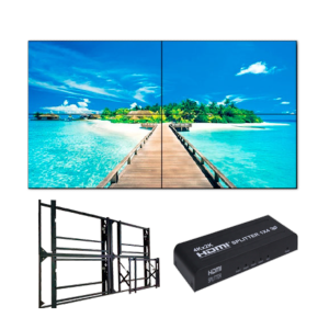 Kit de Videowall completo Monitores LED 46" Soporte y HDMI splitter incluído