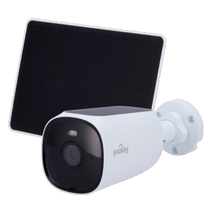 Youkey Cámara con Panel Solar 4 MP | 2.2 mm | IR 10 m