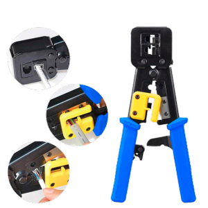  Herramienta crimpadora para conector pasante Modelo profesional de alta calidad Conectores: EZ-RJ45, RJ11, RJ12 y RJ22