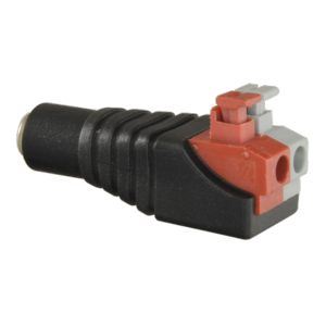Conector DC MACHO de fácil conexionado Salida +/ de 2 terminales
