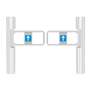 Torno de acceso bidireccional Portillo para supermercado con barrera plegable