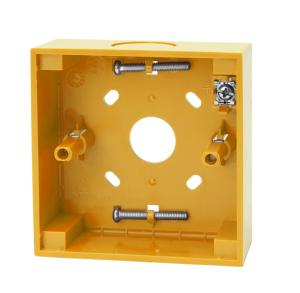 Caja trasera - Zócalo base para montaje de pulsador manual inteligente. Amarillo