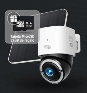      Cámara 4G LTE / Wifi Eufy by Anker 4K | Full Night color | IR 10m | LED blanco