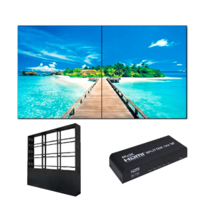 Kit de Videowall completo Monitores LED 55" Soporte y HDMI splitter incluído