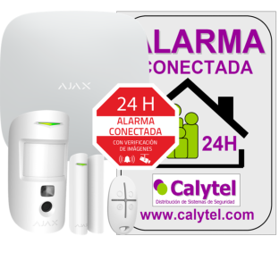 KIT AJAX con Panel AJ-HUB2-W Alarma profesional Comunicación Ethernet y dual SIM GPRS