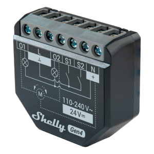     Relé Shelly 2PM Gen4 Controlador de persianas / toldos