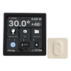     Shelly Wall Display Blanco + BLU H&T Ivory WiFi 2.4 GHz / Bluetooth
