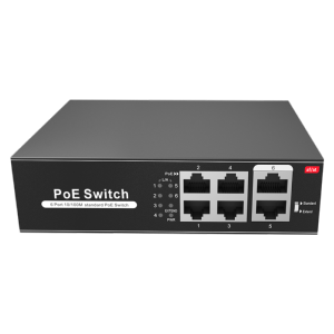       Switch PoE 4 puertos PoE + 2 Uplink RJ45