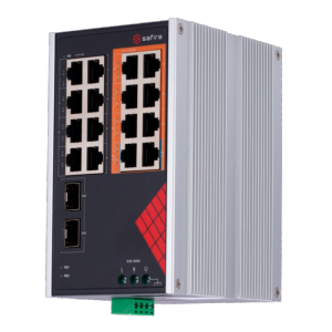       Safire Switch Industrial Alimentación AC 90~264V 16 puertos Gigabit + 2 SFP Gigabit