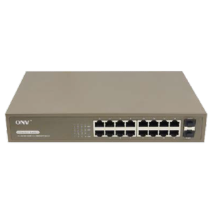   Switch de sobremesa 16 puertos Gigabit RJ45 2 SFP Uplink Port 10/100/1000 Mbps