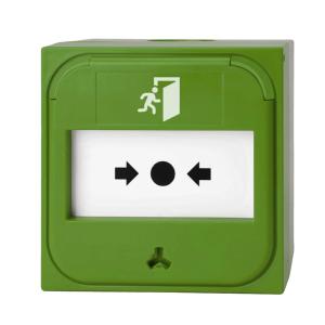   Pulsador manual inteligente convencional para montaje empotrado - 0 Ω (Verde) Aritech