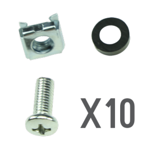 Tornillería Apto para racks Métrica M6 10 unidades