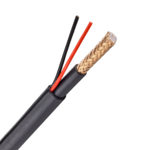  Cable Combinado RG59 + alimentación Rollo de 250 metros Cubierta color negro