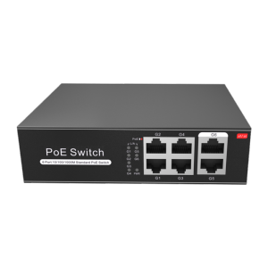      Switch PoE 4 puertos PoE + 2 Uplink RJ45