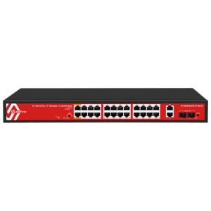        Safire Switch Hi-PoE 24 puertos PoE + 2 SFP + 2 RJ45
