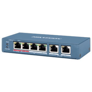      Switch PoE Hikvision 4 puertos 10/100 Mbps PoE + 2 Uplink 10/100Mbps