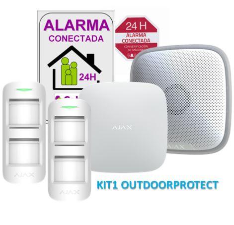 Kit de alarma profesional Ajax con Ethernet y GPRS + sirena exterior