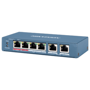      Switch PoE Hikvision 4 puertos 10/100 Mbps PoE + 2 Uplink 10/100Mbps