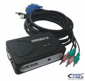 KVM SWITCH VGA USB 1U-2PC+CABLE