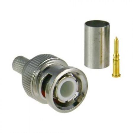 BNC Microcoaxial para crimpar Compatible con cable rg59 combi