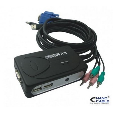 KVM SWITCH VGA USB 1U-2PC+CABLE