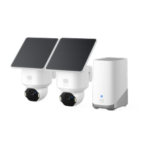      Eufy SoloCam E42 2+1 (HomeBase S380) Resolución 4K UHD (8 MP) / Sirena y luz estrobos
