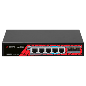       Safire Switch PoE 4 puertos PoE + 1 Uplink RJ45 + 2 SFP (1G/2,5G)