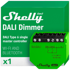     Shelly DALI Dimmer Gen3 WiFi 2.4 GHz IEEE802.11 b/g/n - Bluetooth