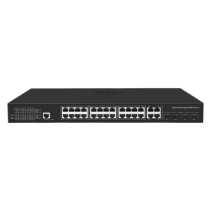    Switch PoE Gestionable 24 puertos PoE + 4 Combo Gigabit + 4 Combo SFP Velocidad 10/100/1000 Mbps