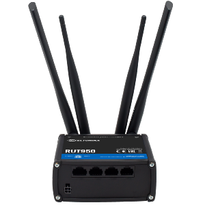     Teltonika Router 4G Industrial 4 puertos Ethernet RJ45 Fast Ethernet Dual SIM 4G (LTE) Cat 4 hasta 150Mbps