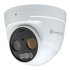 Cámara térmica Dual IP Turret Safire Smart Sensor térmico 256x192 VOx | Lente 7 mm