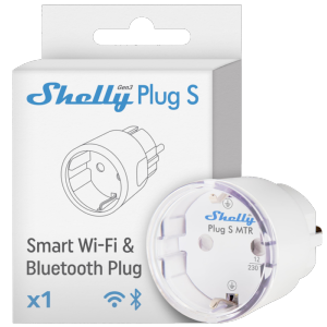     Shelly Plug S MTR Gen3 (White) WiFi 2.4 GHz IEEE802.11 b/g/n / Bluetooth