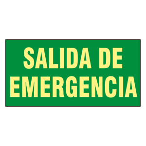 Cartel de señalización Salidas y recorridos de evacuación