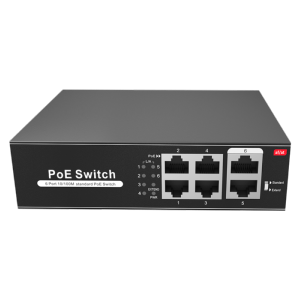      Switch PoE 4 puertos PoE + 2 Uplink RJ45